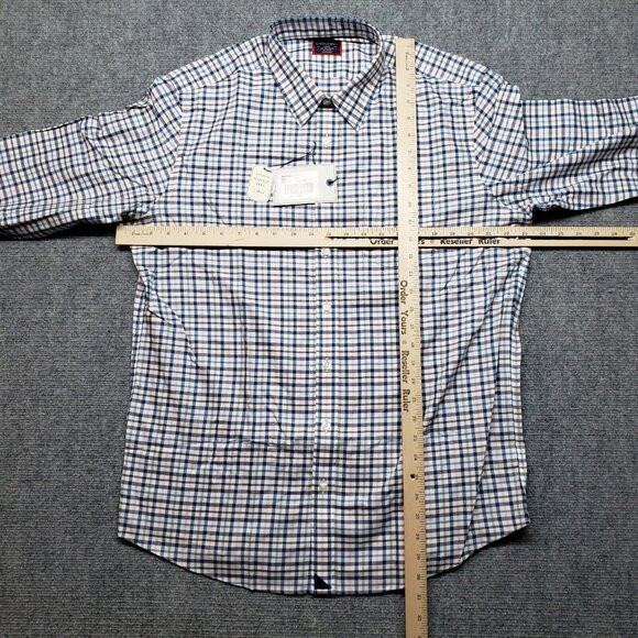 UNTUCKit Seyval WF Shirt Mens LT Multicolor Check Long Sleeve Button Up New - Picture 11 of 13